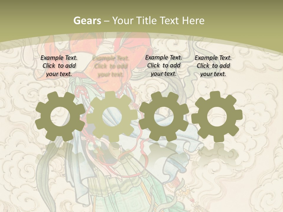 Decorate Red Style PowerPoint Template