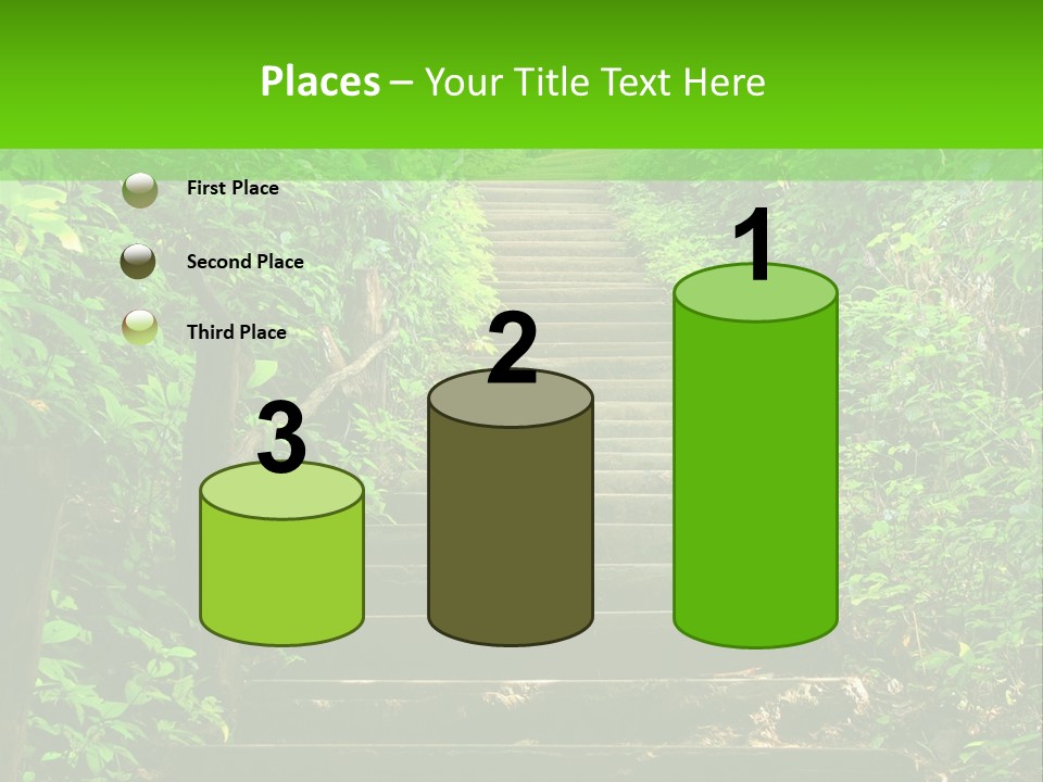 Stairway Forest Park PowerPoint Template