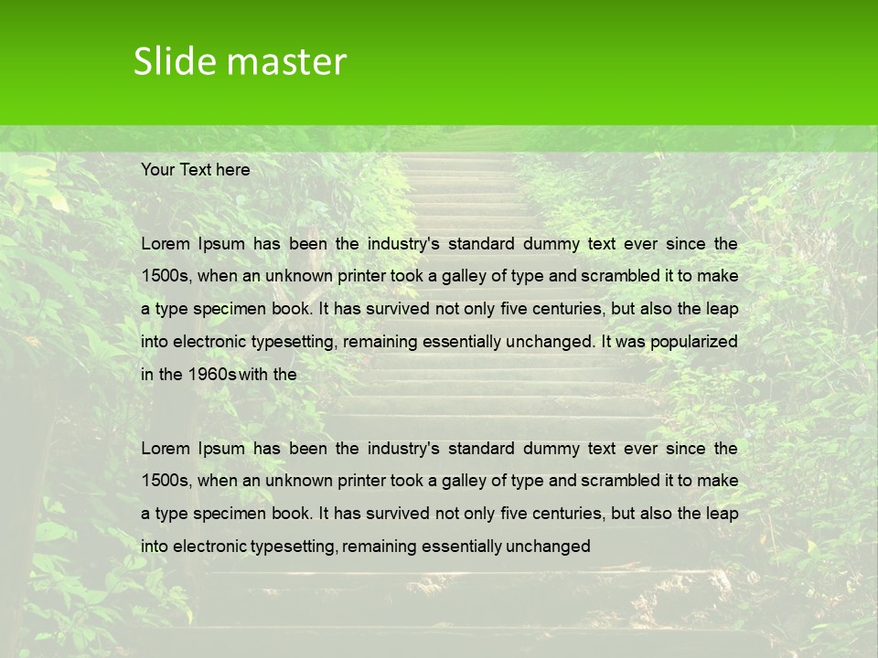 Stairway Forest Park PowerPoint Template