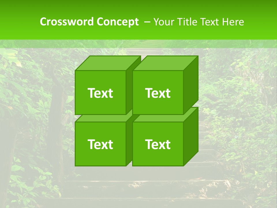 Stairway Forest Park PowerPoint Template