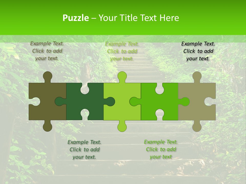 Stairway Forest Park PowerPoint Template