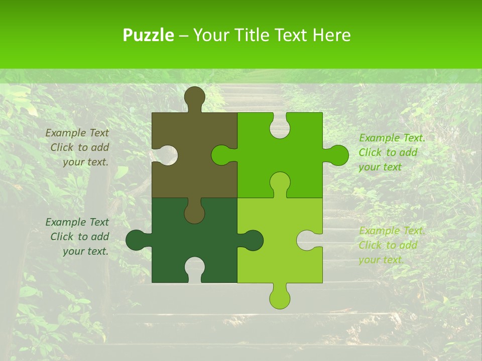 Stairway Forest Park PowerPoint Template