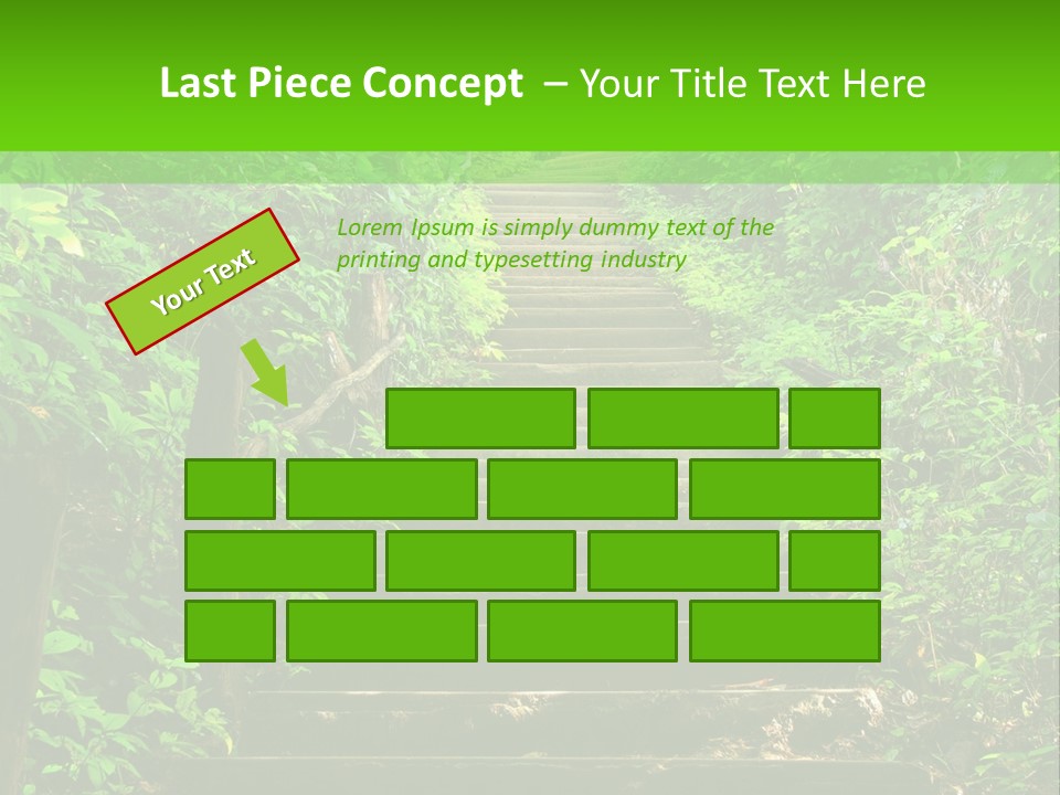Stairway Forest Park PowerPoint Template