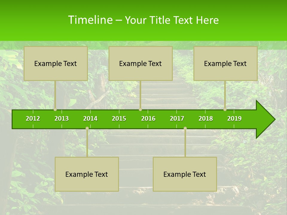 Stairway Forest Park PowerPoint Template