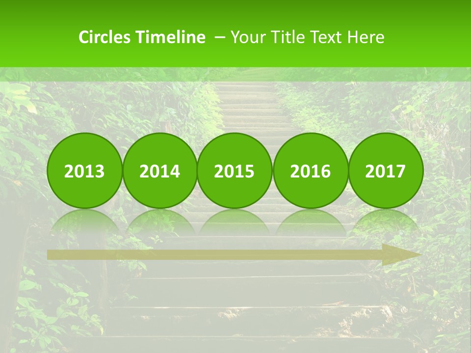 Stairway Forest Park PowerPoint Template