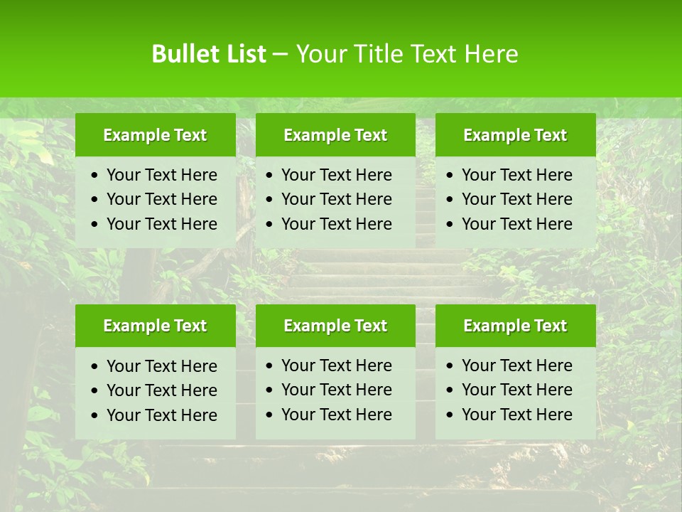 Stairway Forest Park PowerPoint Template