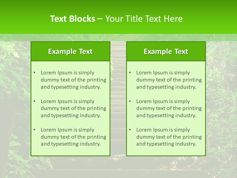 Stairway Forest Park PowerPoint Template