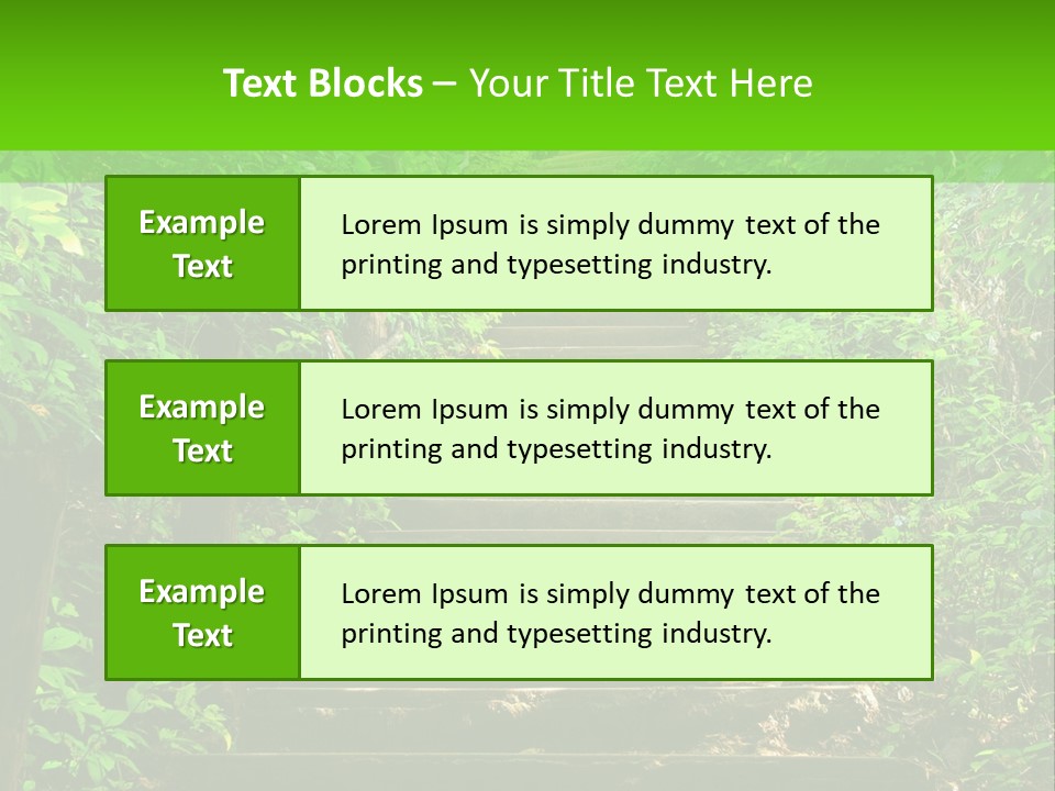 Stairway Forest Park PowerPoint Template