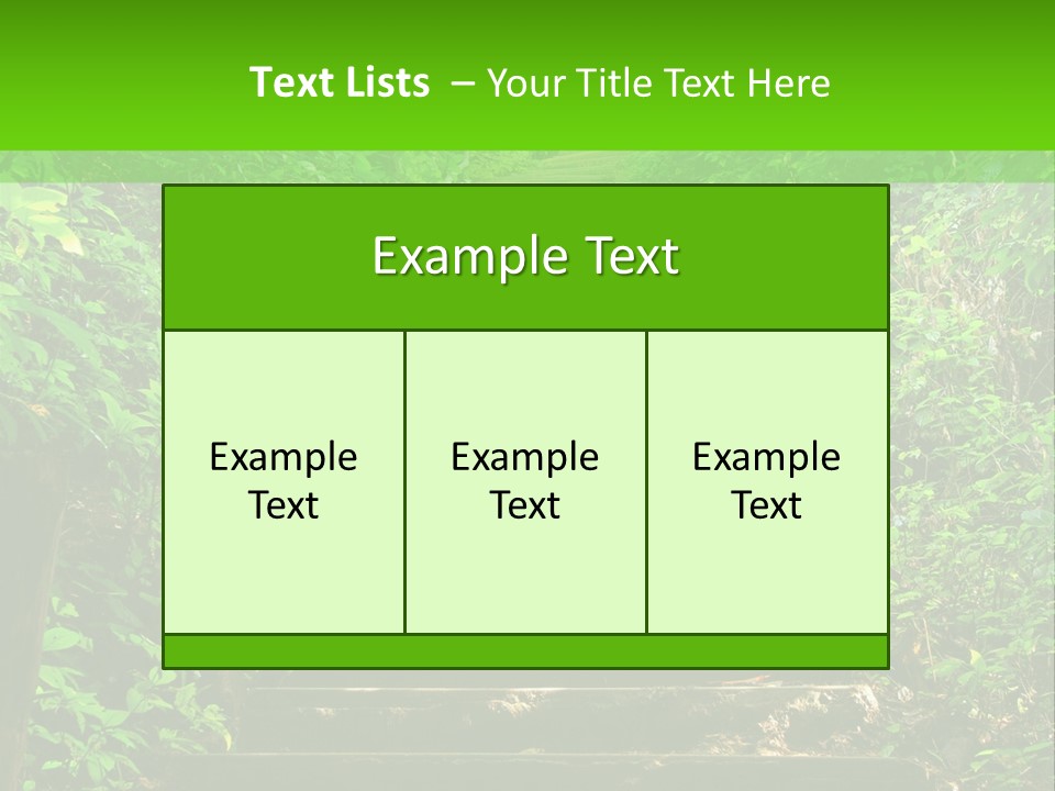 Stairway Forest Park PowerPoint Template