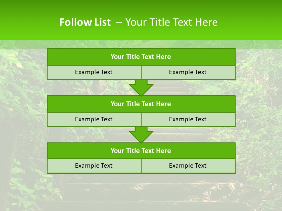 Stairway Forest Park PowerPoint Template