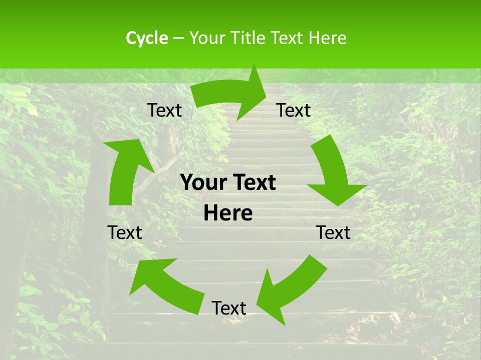 Stairway Forest Park PowerPoint Template