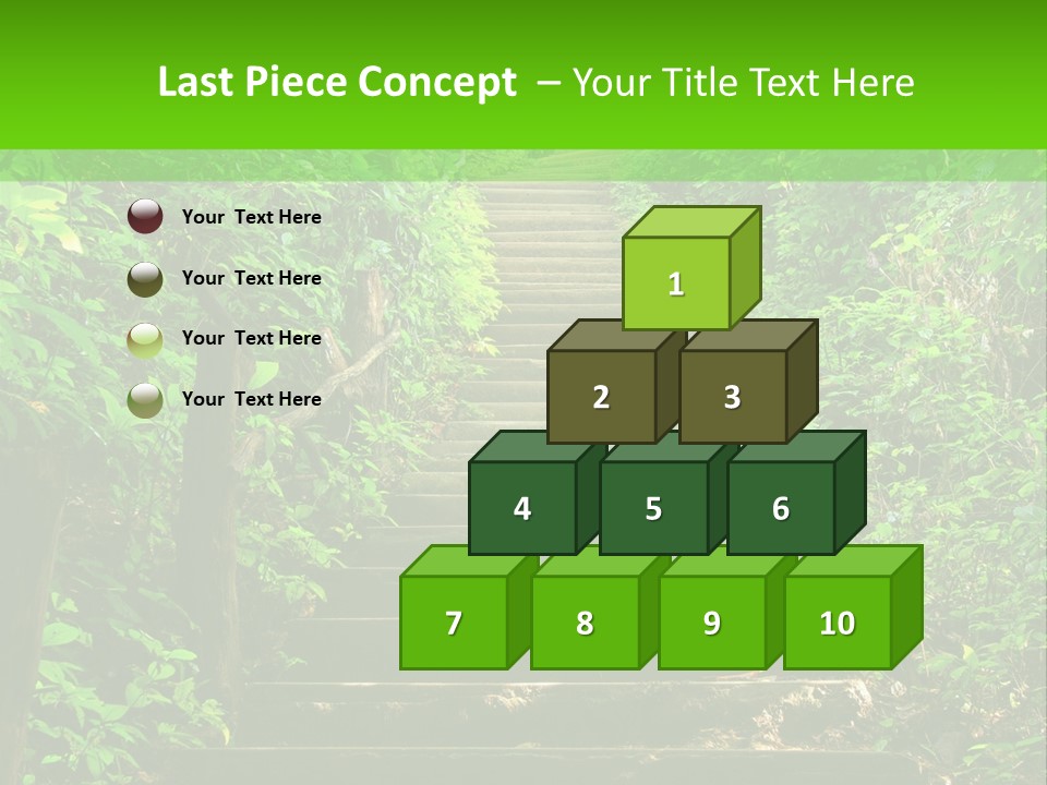 Stairway Forest Park PowerPoint Template