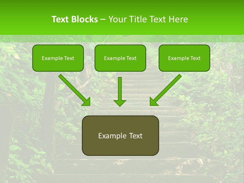 Stairway Forest Park PowerPoint Template