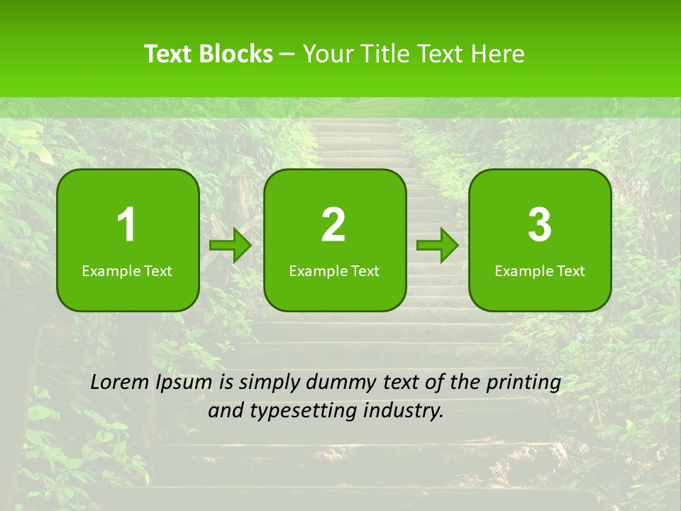 Stairway Forest Park PowerPoint Template