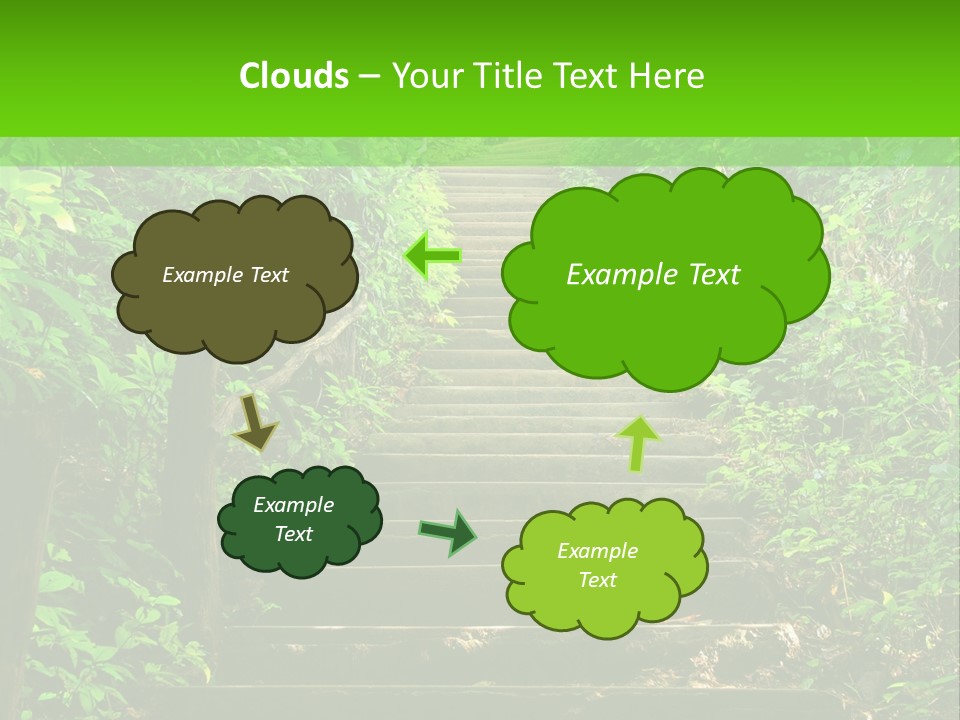 Stairway Forest Park PowerPoint Template