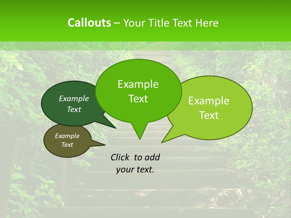 Stairway Forest Park PowerPoint Template