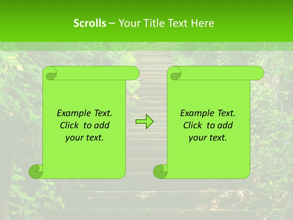 Stairway Forest Park PowerPoint Template