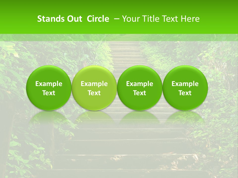 Stairway Forest Park PowerPoint Template