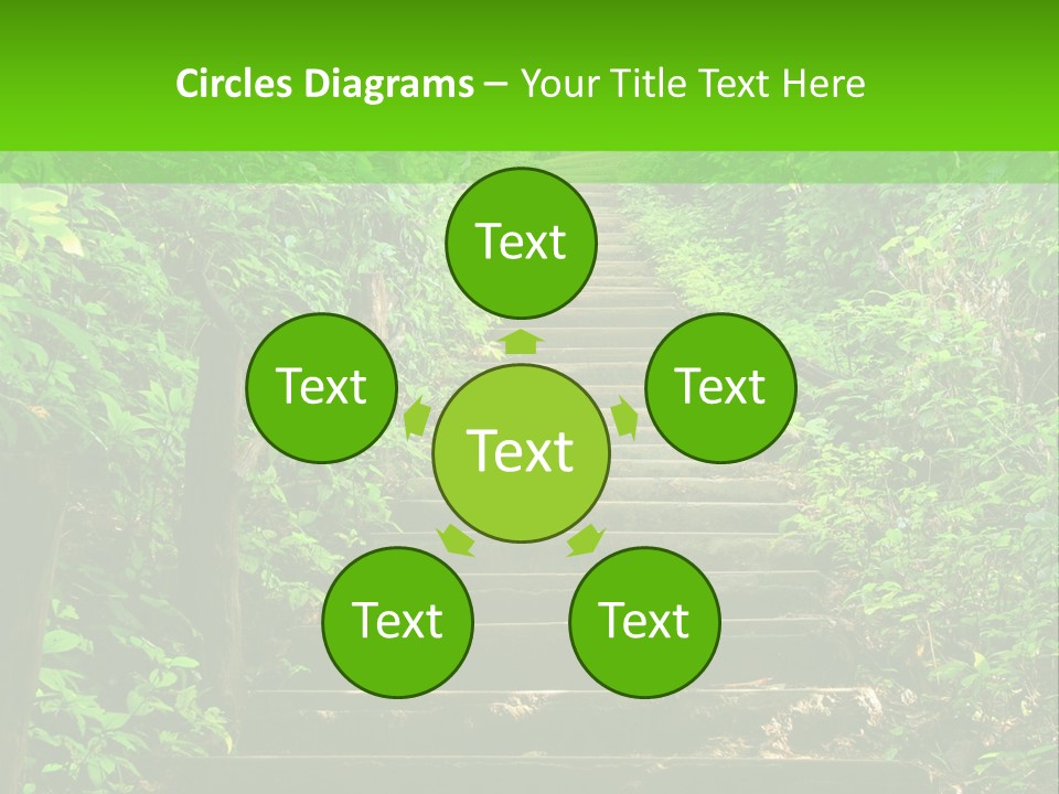 Stairway Forest Park PowerPoint Template