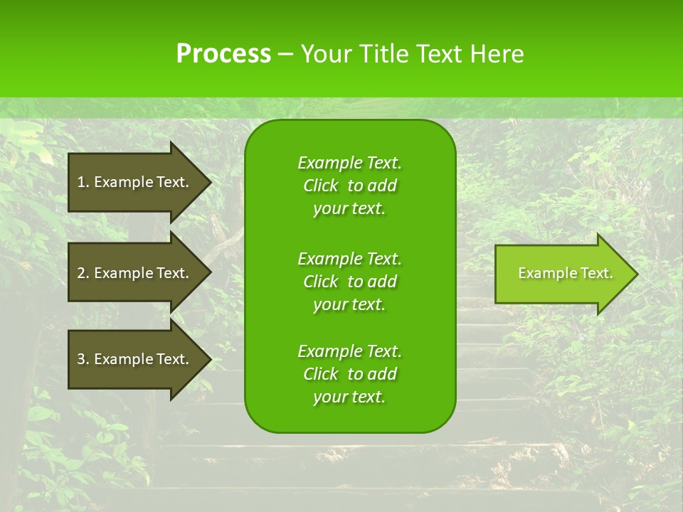 Stairway Forest Park PowerPoint Template