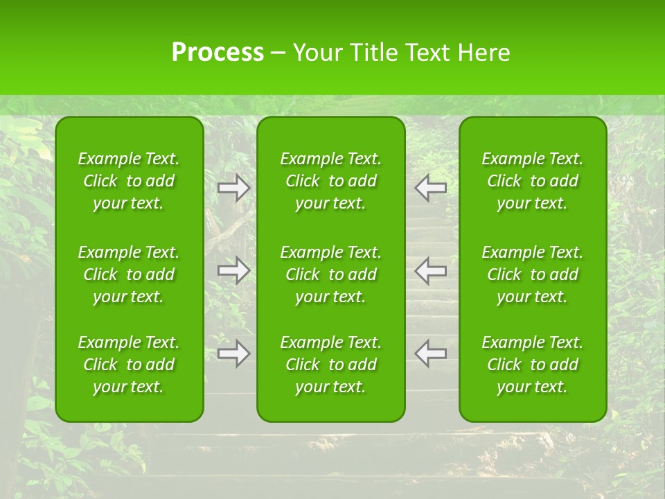Stairway Forest Park PowerPoint Template