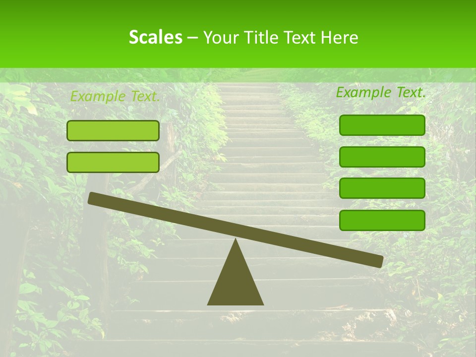 Stairway Forest Park PowerPoint Template