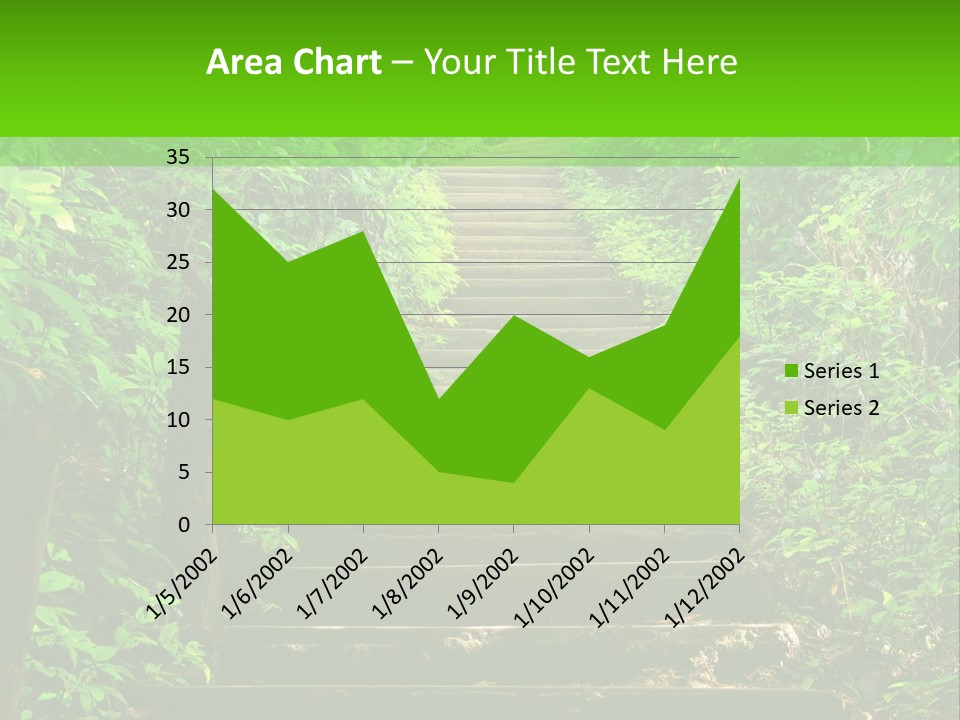 Stairway Forest Park PowerPoint Template