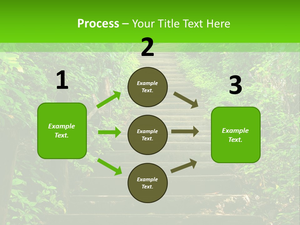 Stairway Forest Park PowerPoint Template