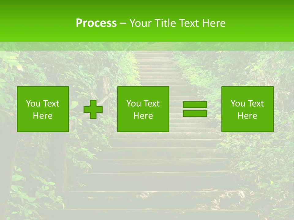Stairway Forest Park PowerPoint Template