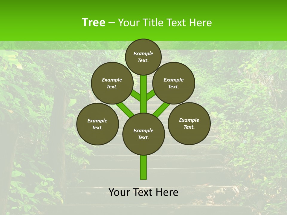 Stairway Forest Park PowerPoint Template