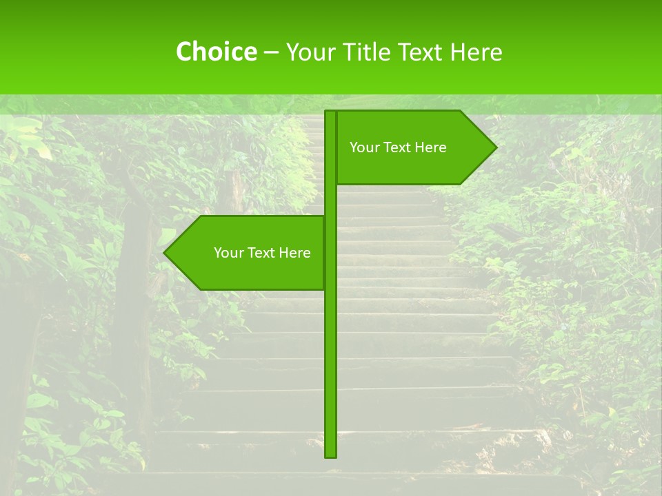 Stairway Forest Park PowerPoint Template