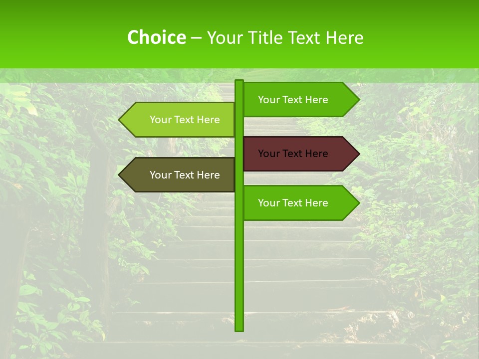 Stairway Forest Park PowerPoint Template
