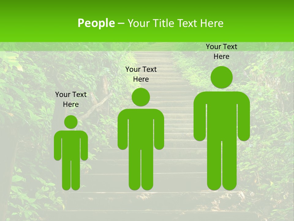 Stairway Forest Park PowerPoint Template