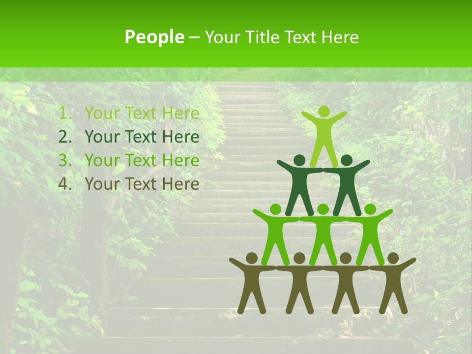 Stairway Forest Park PowerPoint Template
