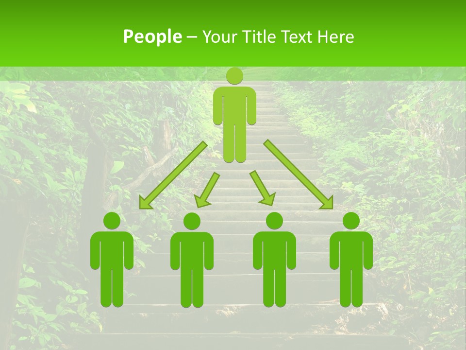 Stairway Forest Park PowerPoint Template