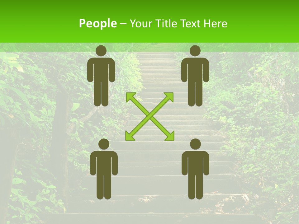 Stairway Forest Park PowerPoint Template