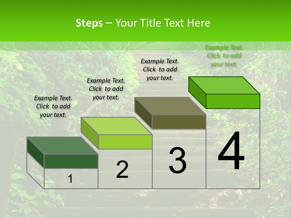 Stairway Forest Park PowerPoint Template