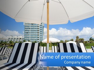 Condominium Resort Stripes PowerPoint Template