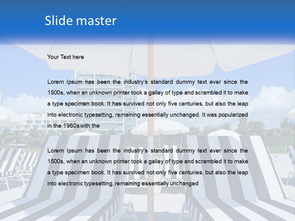 Condominium Resort Stripes PowerPoint Template