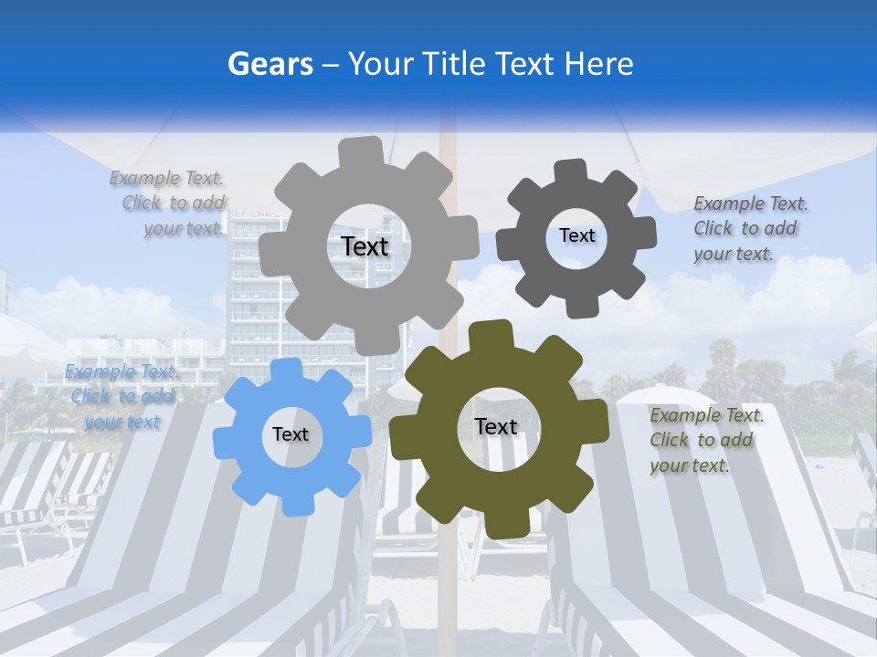 Condominium Resort Stripes PowerPoint Template