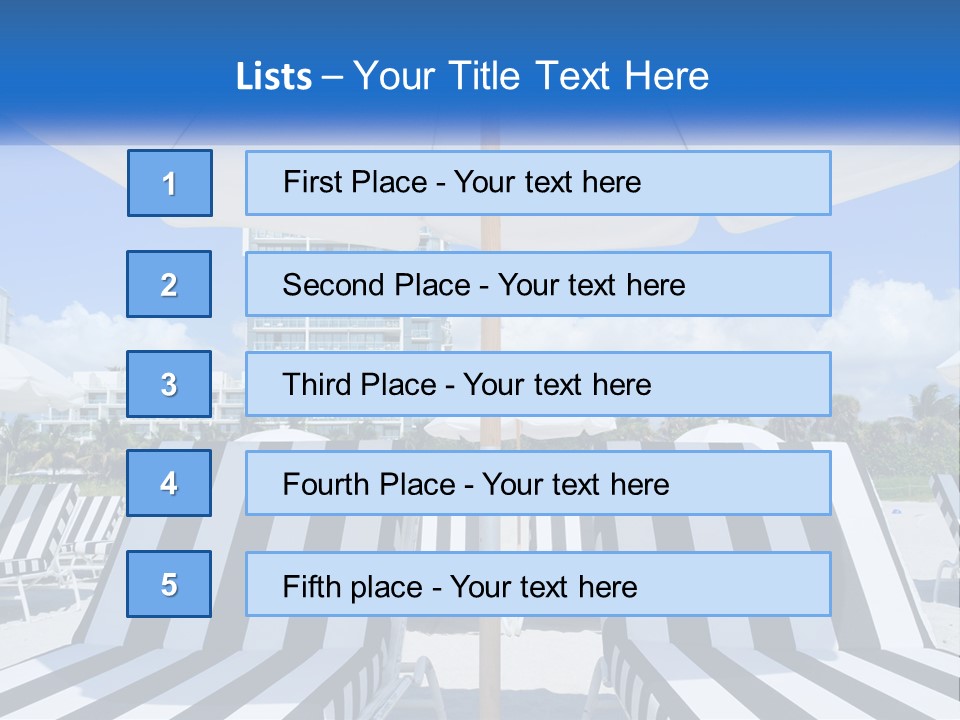 Condominium Resort Stripes PowerPoint Template
