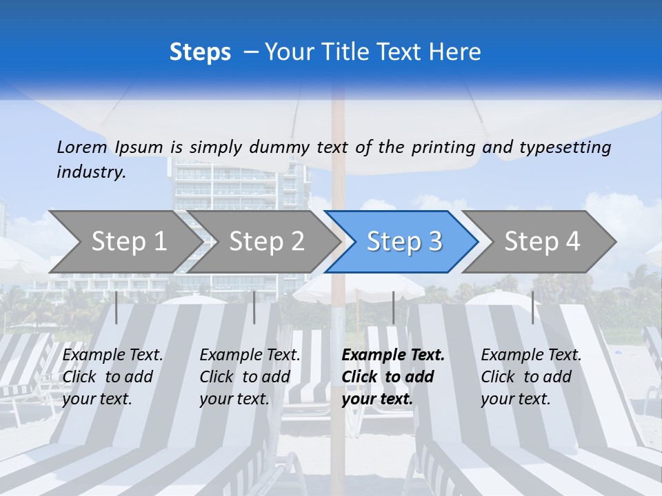 Condominium Resort Stripes PowerPoint Template