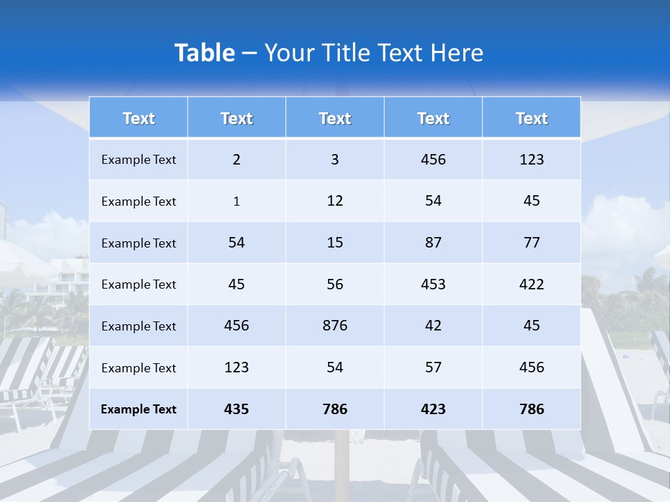 Condominium Resort Stripes PowerPoint Template