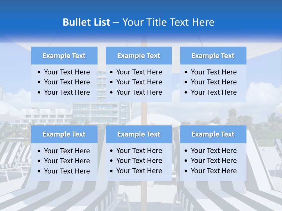 Condominium Resort Stripes PowerPoint Template