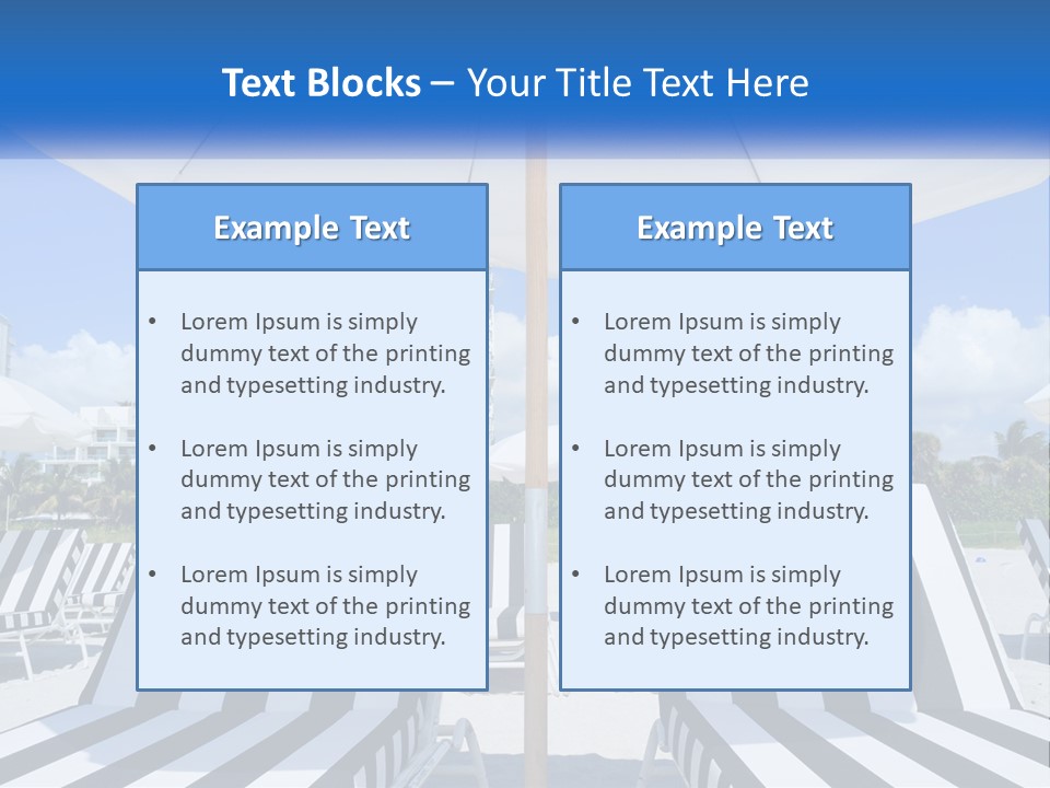 Condominium Resort Stripes PowerPoint Template