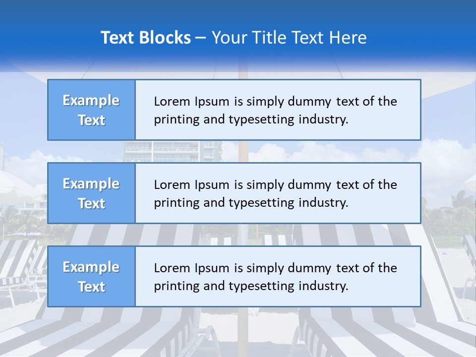 Condominium Resort Stripes PowerPoint Template