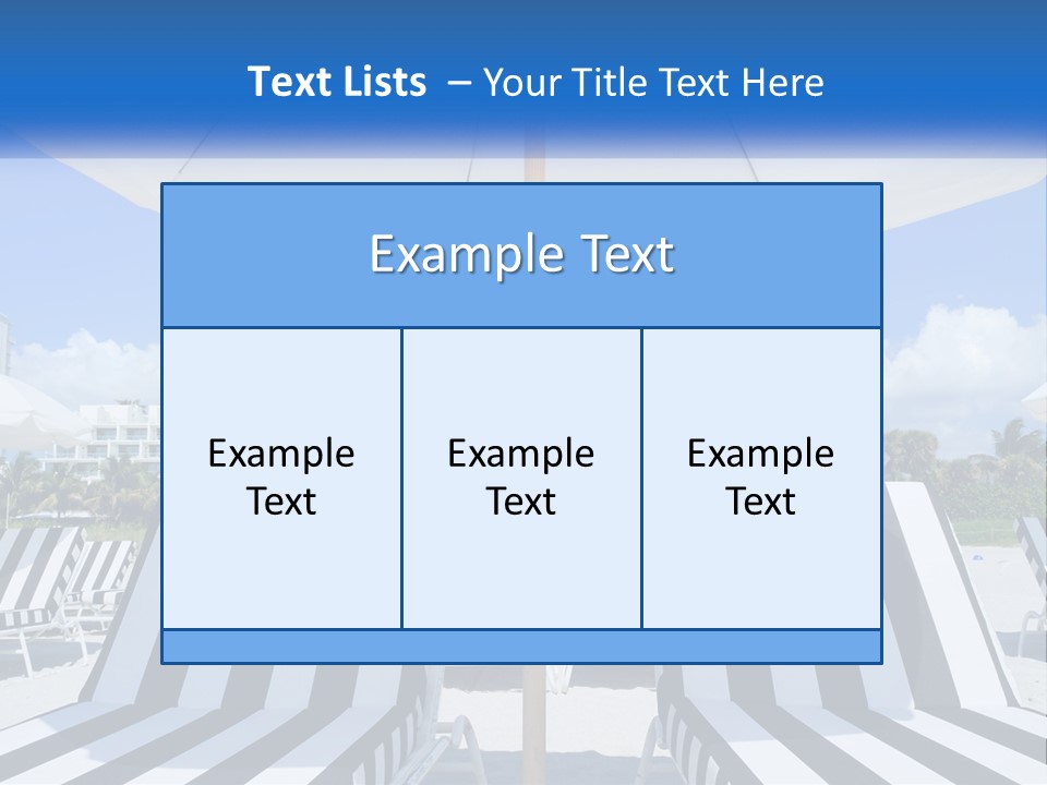 Condominium Resort Stripes PowerPoint Template
