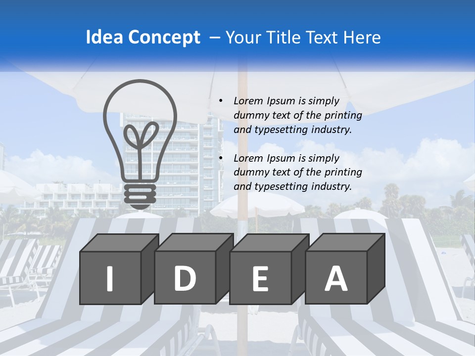 Condominium Resort Stripes PowerPoint Template