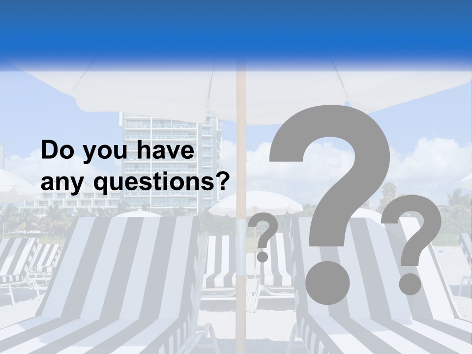 Condominium Resort Stripes PowerPoint Template