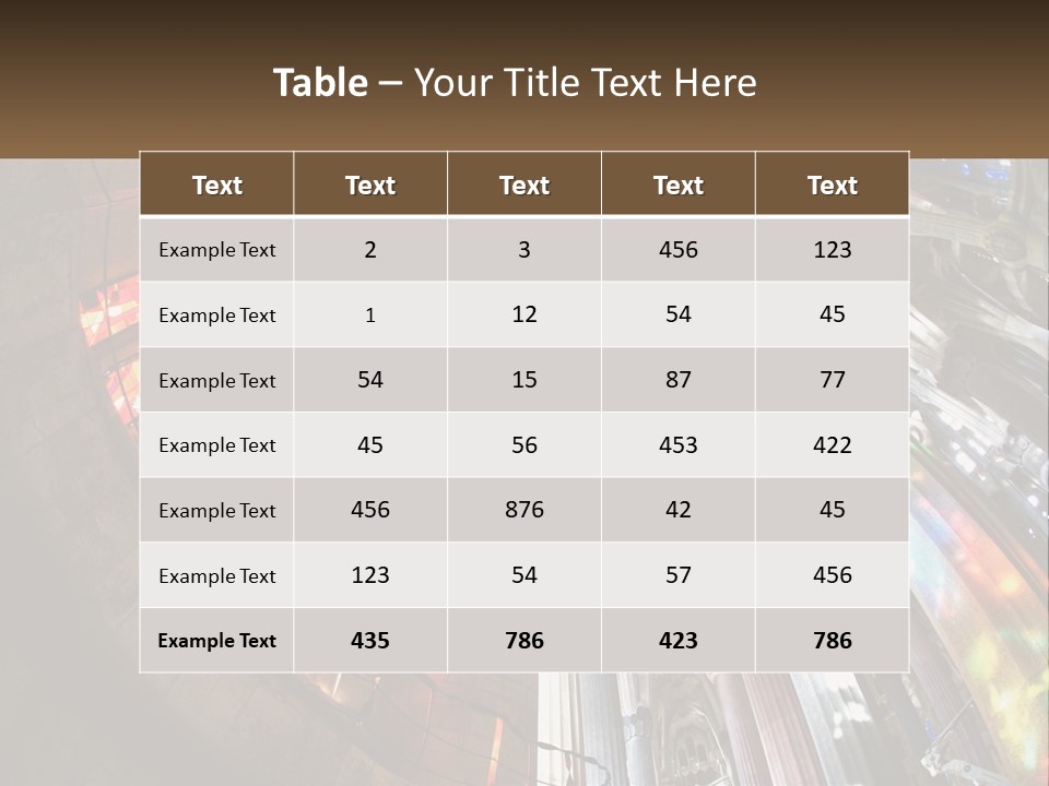 Column Interior Monument PowerPoint Template